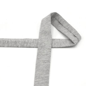 Nastro in sbieco jersey di cotone mélange [20 mm] – grigio chiaro, 