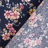 cotone rivestito Fiori romantici – blu marino,  thumbnail number 5