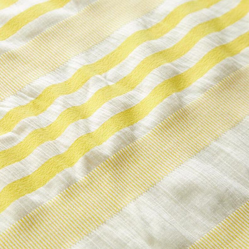jersey di viscosa effetto stropicciato – bianco/giallo limone,  image number 2