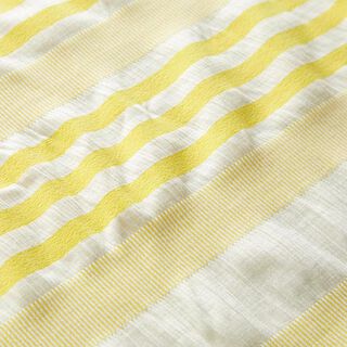 jersey di viscosa effetto stropicciato – bianco/giallo limone, 