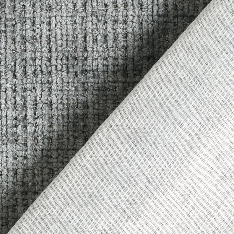 tessuto da tappezzeria ciniglia tinta unita – grigio ardesia,  image number 3