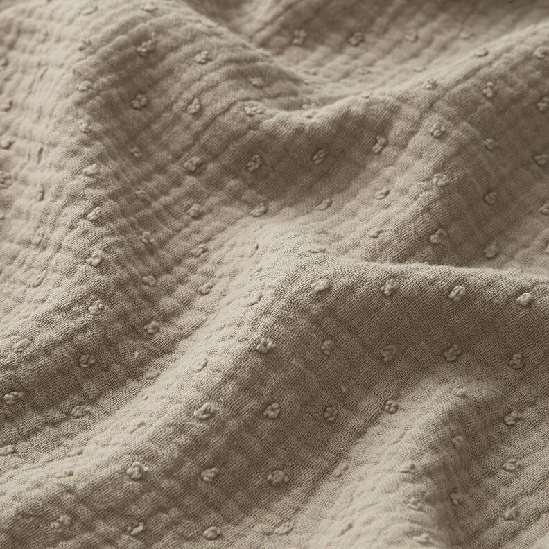 mussolina / tessuto doppio increspato dobby – beige,  image number 2