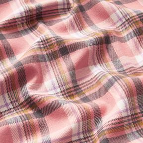 flanella di cotone quadri – rosa anticato/argento anticato,  flanella di cotone quadri – rosa anticato/argento anticato,
