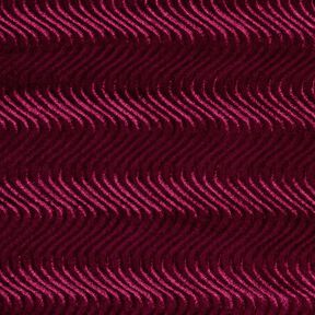 Onde in rilievo in velluto elasticizzato – rosso Bordeaux, 