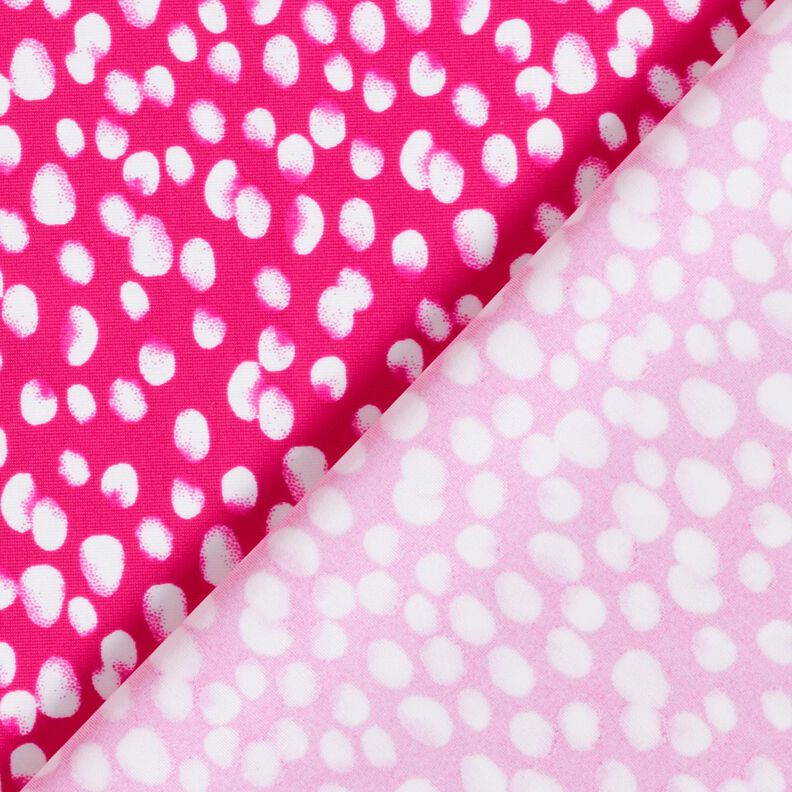 Tessuto per costumi da bagno a mini pois – rosa fucsia acceso/bianco,  image number 4