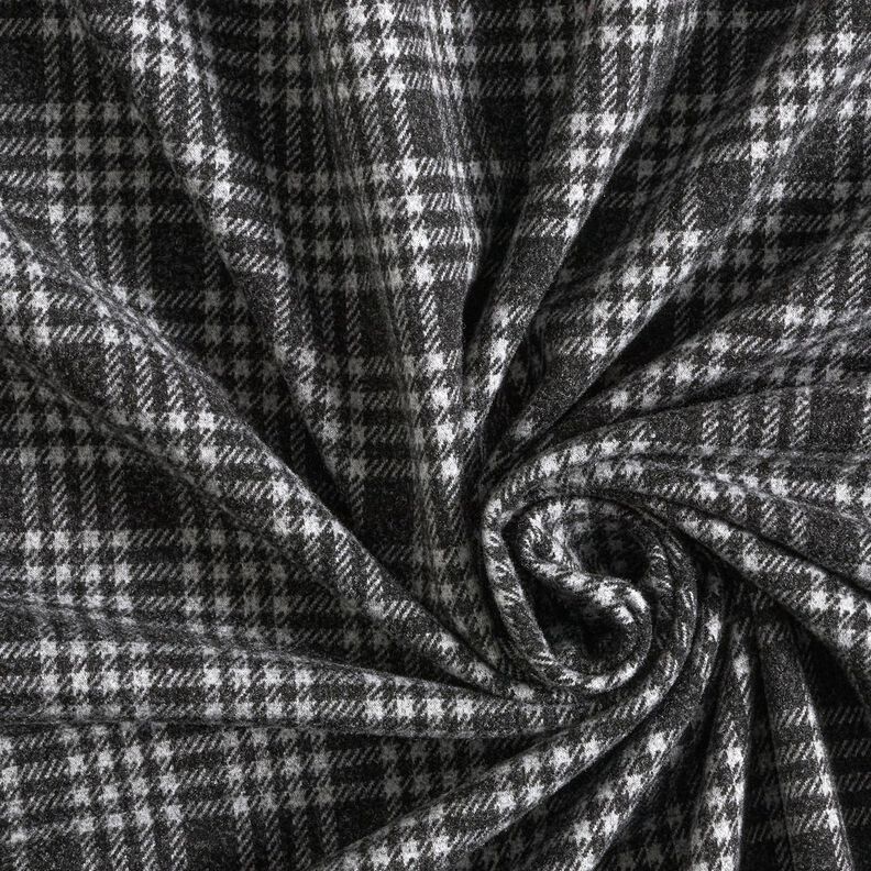 Cappotto in maglia stretch a quadri – grigio chiaro/nero,  image number 3