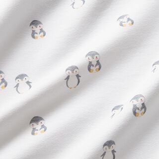 jersey di cotone Dolcissimo pinguino stampa digitale – bianco, 