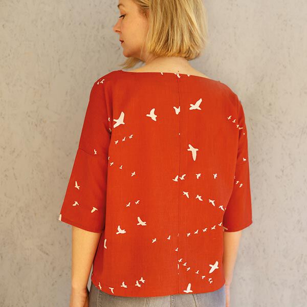 FRAU AIKO - blusa corta con tasche, Studio Schnittreif | XXS - L, image number 4