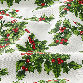 tessuto arredo canvas rametti di vischio – verde/rosso, 
