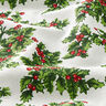 tessuto arredo canvas rametti di vischio – verde/rosso,  thumbnail number 2