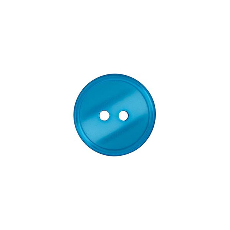 bottone in poliestere 2 fori  – azzurro,  image number 1