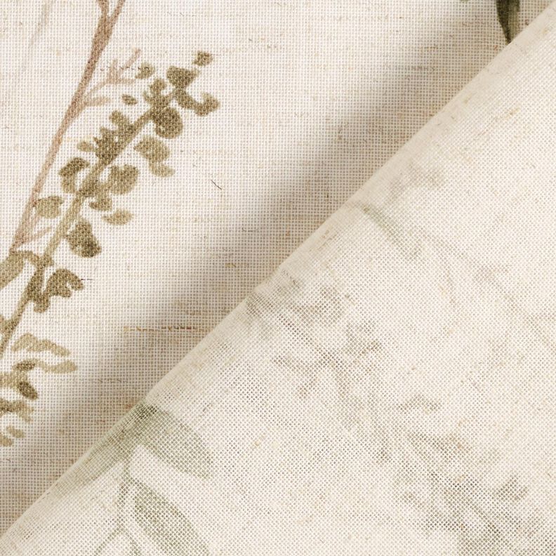 tessuto per tende a vetro voile delicati ramoscelli – naturale/pino scuro,  image number 4