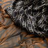 Chiffon gessato glitterato con tigre stampata – nero/rame,  thumbnail number 5