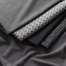 Tessuto elasticizzato zig zag per pantaloni – grigio argento/nero,  thumbnail number 5