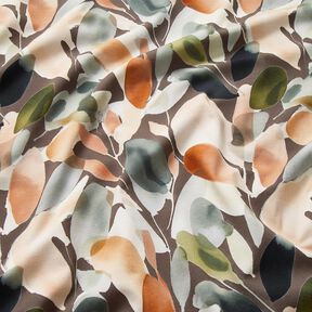 jersey di cotone Stampa digitale di fiori ad acquerello – rame/pistacchio, 