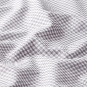 popeline di cotone piccoli quadretti Vichy, tinto in filo – grigio/bianco, 