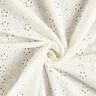 Batista di cotone ricami a giorno File di fiori – bianco lana,  thumbnail number 5