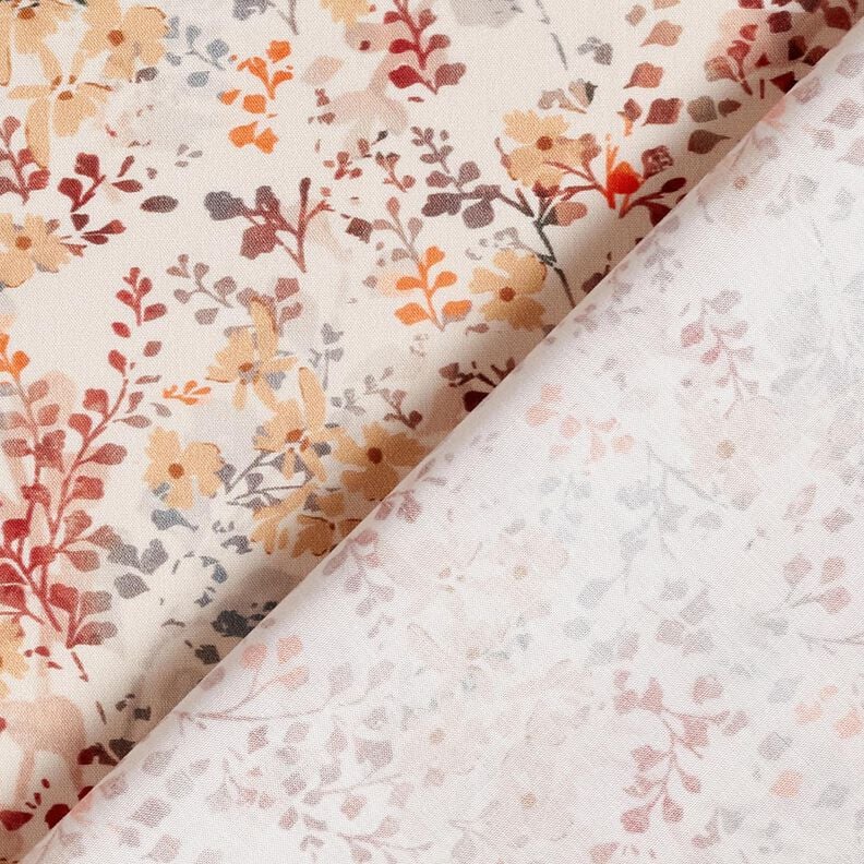 popeline di cotone fini rami autunnali | Katia Fabrics – naturale/rosso carminio, image number 4