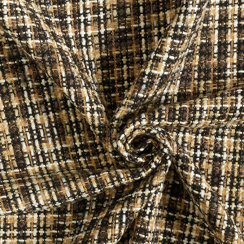 Cappotto in tessuto misto lana a quadretti – beige/nero,  image number 3