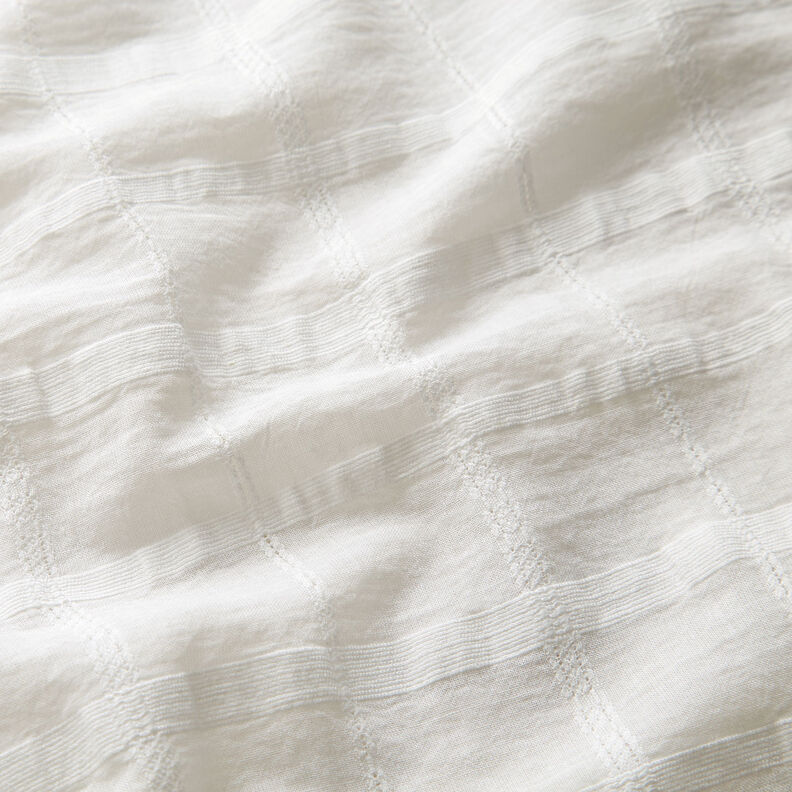 Tessuto chiffon a quadri – bianco,  image number 2