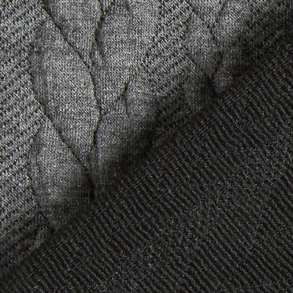 Jersey jacquard, cloqué, motivi a treccia – grigio scuro,  image number 4