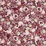 mussolina / tessuto doppio increspato rose acquerello stampa digitale – rosso Bordeaux,  thumbnail number 1