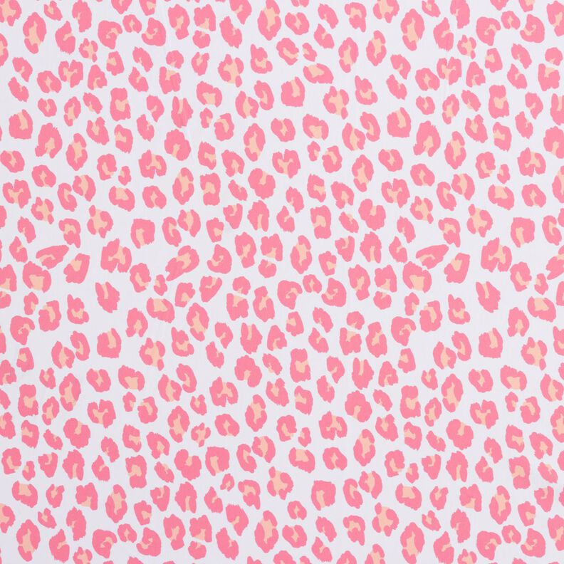 Tessuto per costumi da bagno con stampa leopardata – bianco/rosa,  image number 1