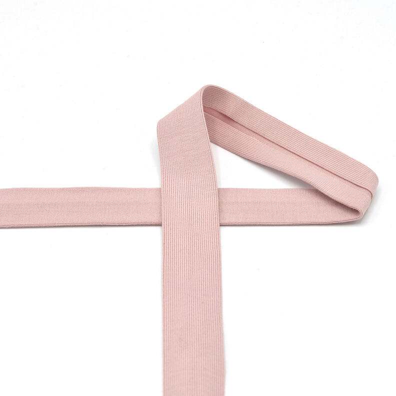Nastro in sbieco jersey di cotone [20 mm] – rosa antico chiaro,  image number 2
