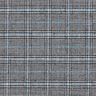 misto viscosa Principe di Galles astratto – blu reale/nero,  thumbnail number 1