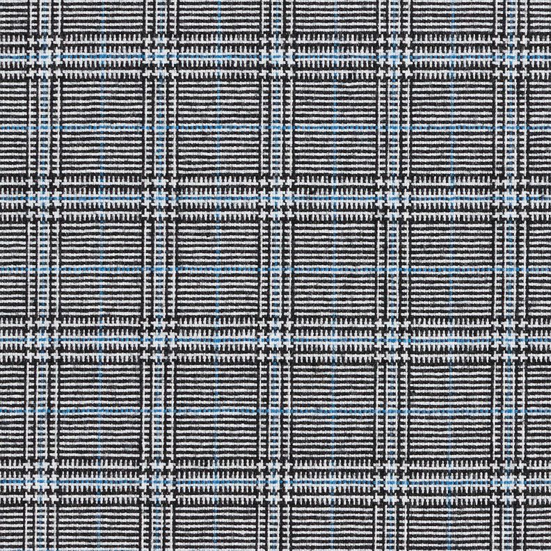 misto viscosa Principe di Galles astratto – blu reale/nero, image number 1