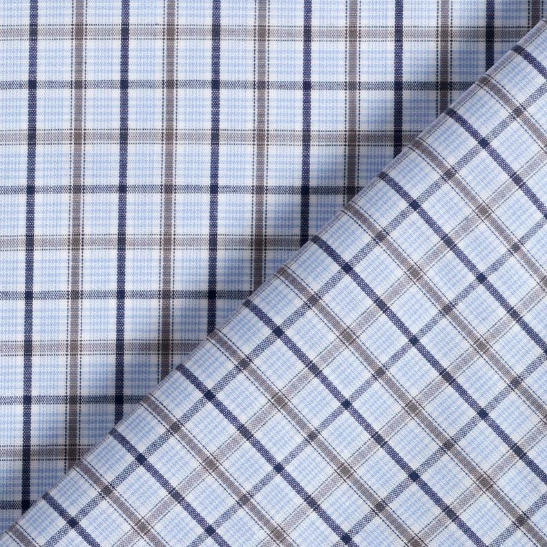 Tessuto per camicia a quadri classici – azzurro/blu marino,  image number 4