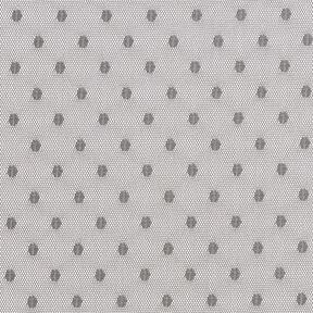 Tessuto a rete soft a pois – grigio elefante, 