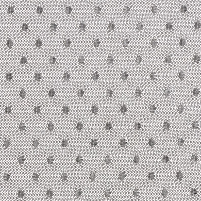 Tessuto a rete soft a pois – grigio elefante,  image number 1