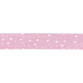 Nastro in sbieco stelle Cotone bio [20 mm] – rosa, 