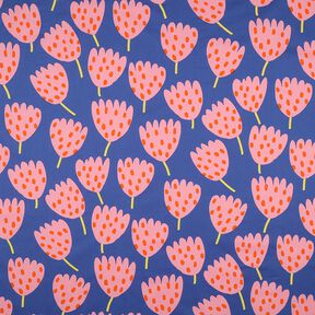 Popeline di cotone Tulips | Nerida Hansen – lilla bluastro/rosa, 
