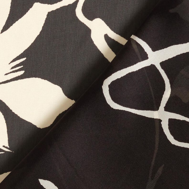 chiffon Fiori riciclati – nero/beige chiaro,  image number 4
