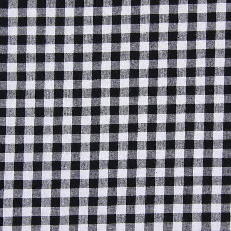 tessuto in cotone Quadro vichy 1 cm – nero/bianco,  image number 1