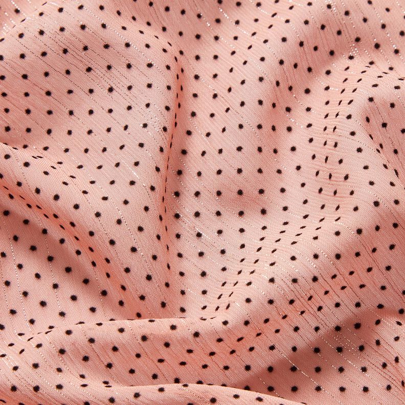 Righe con righe glitterate e pois – rosa antico chiaro,  image number 2