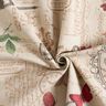 tessuto arredo mezzo panama Collage romantico – naturale/color bacca chiaro,  thumbnail number 3