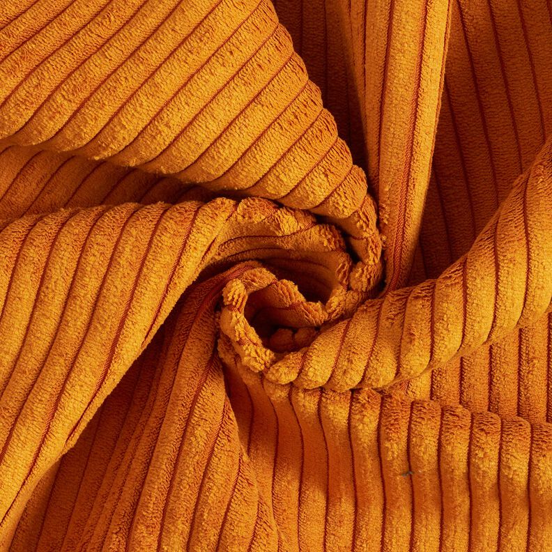 tessuto da tappezzeria Morbido velluto a coste – giallo curry, image number 1
