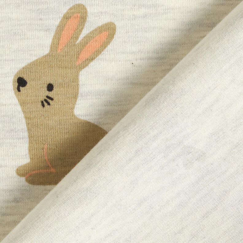 jersey di cotone Conigli e cuori | Poppy Fabrics – bianco lana,  image number 4