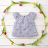 popeline stretch Righe e cuori – bianco/indaco,  thumbnail number 6