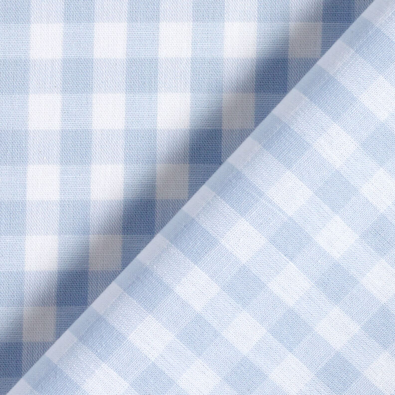 tessuto in cotone Quadro vichy 1 cm – blu jeans chiaro/bianco,  image number 4
