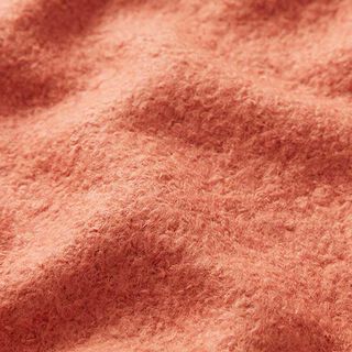 tessuto bouclé per cappotti, tinta unita – terracotta, 