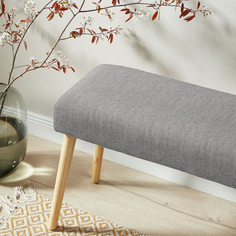 tessuto arredo mezzo panama Trama leggera – nero/beige chiaro,  image number 7