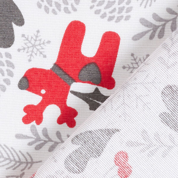 tessuto arredo tessuti canvas stivale di Babbo Natale – bianco/rosso,  image number 4