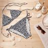 tessuto per costumi da bagno Macchie di leopardo astratte – nero-azzurro/bianco,  thumbnail number 7