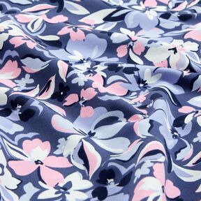 felpa estiva Grandi fiori | Poppy Fabrics – colore blu jeans, 
