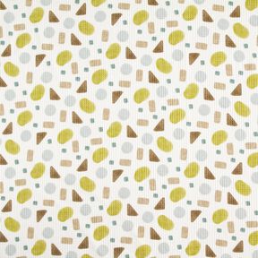 piqué nido d’ape forme colorate – verde muschio/avorio, 