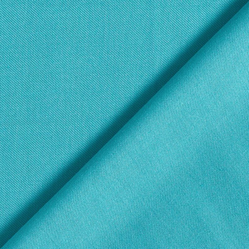 Blusa in tessuto misto cotone-viscosa in tinta unita – turchese,  image number 3